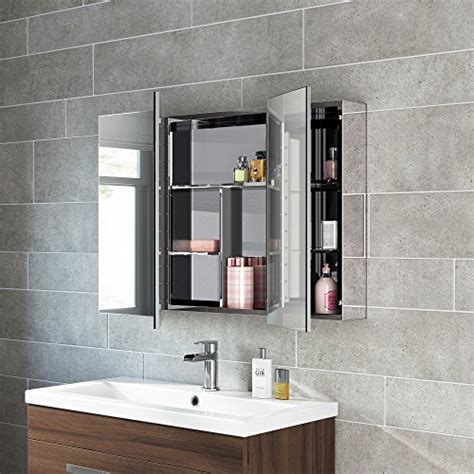 bathroom cabinets stainless steel mirrored|600 wide bathroom mirror cabinet.